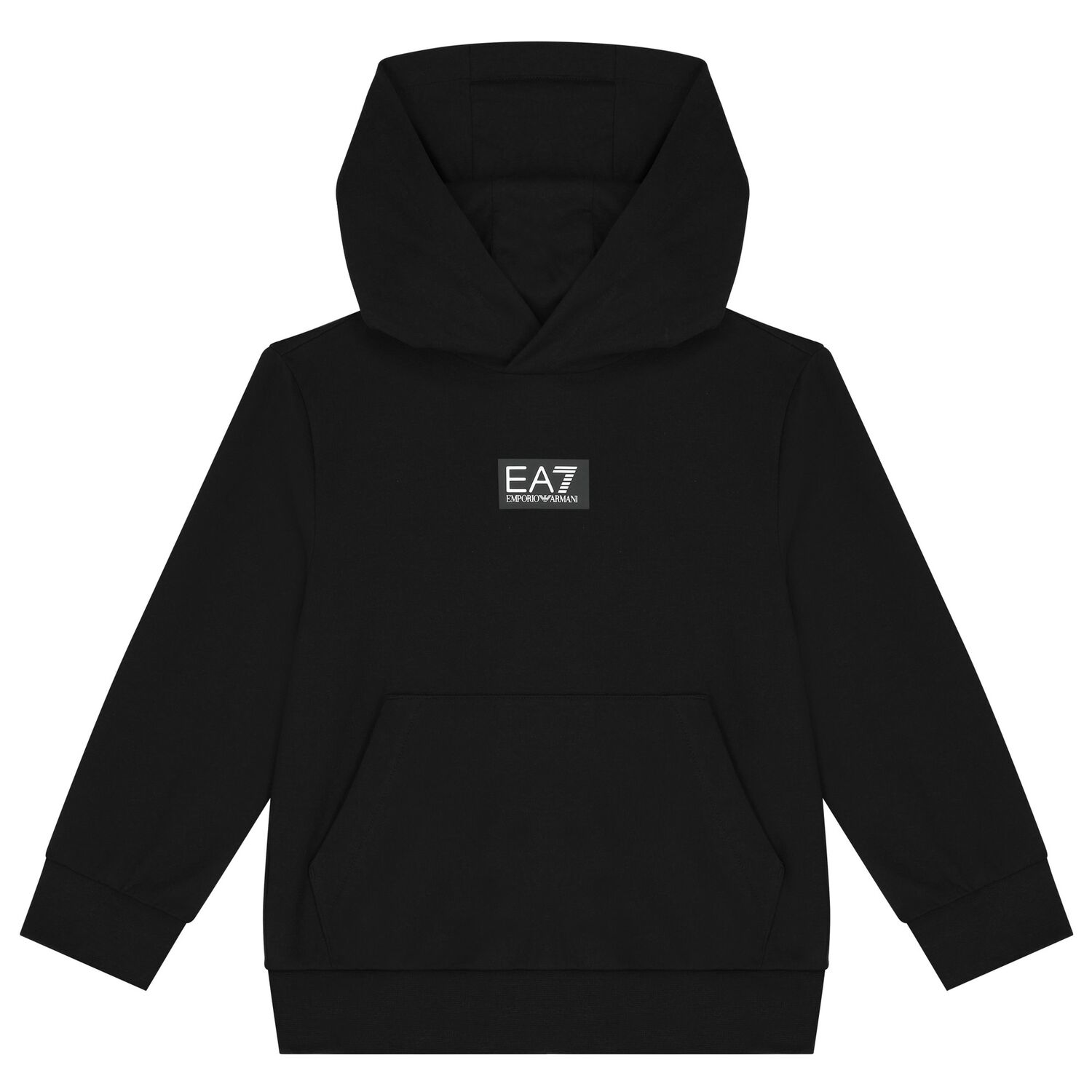 Boys Black Logo Hooded Top, 1, hi-res image number null