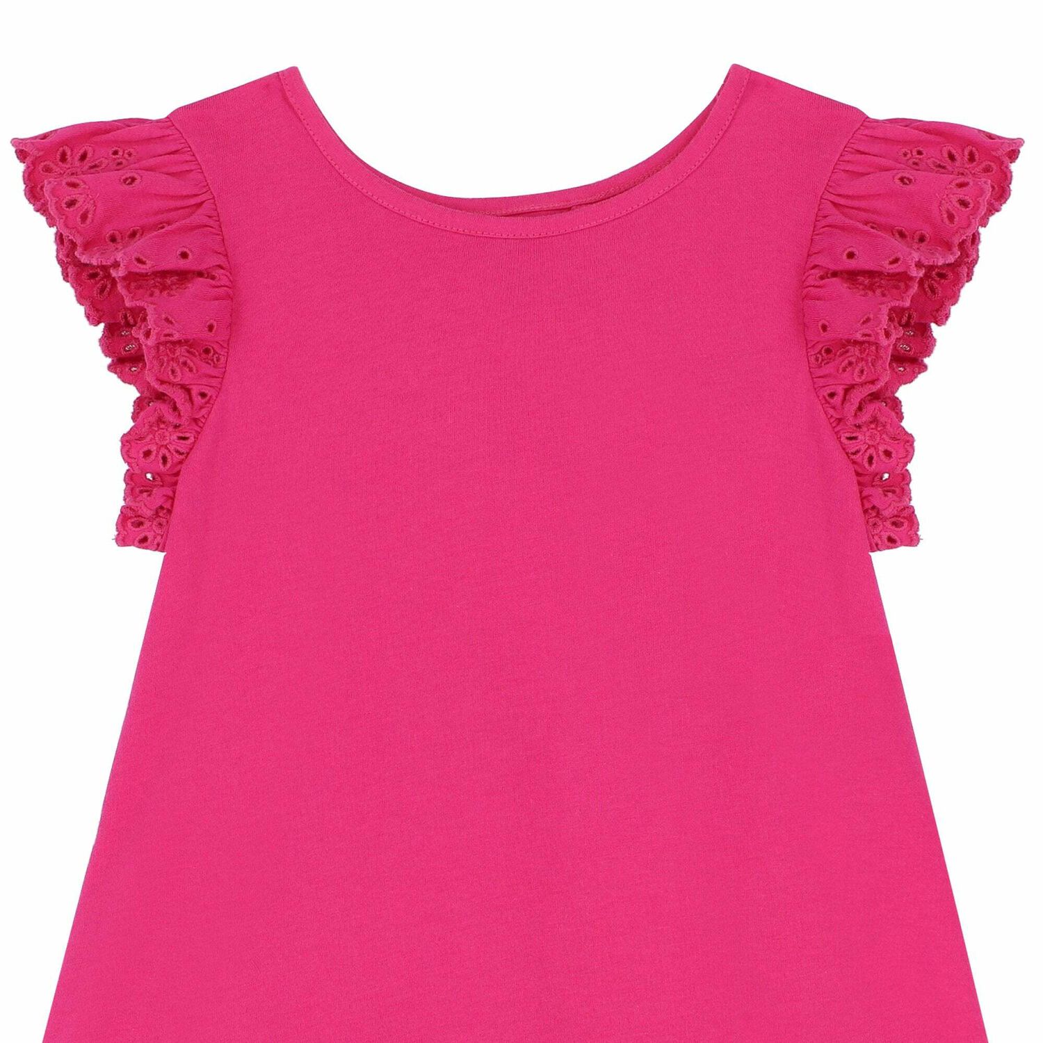 Girls Pink Cotton Dress, 1, hi-res image number null