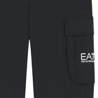 Boys Black Logo Trousers, 1, hi-res