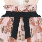 Girls Pink & Rose Gold Brocade Dress, 1, hi-res