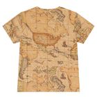Boys Beige Geo Map T-Shirt, 1, hi-res