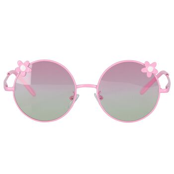 Girls Pink Flower Sunglasses
