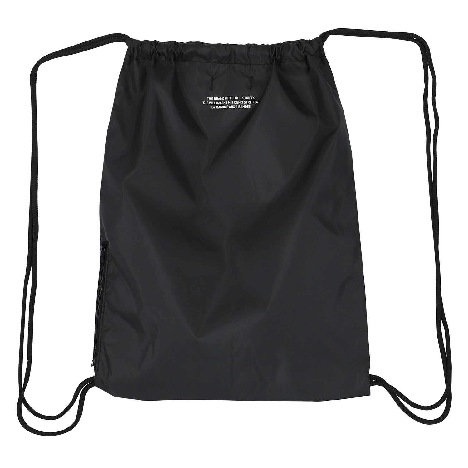 Black Trefoil Logo Gym Sack, 1, hi-res image number null