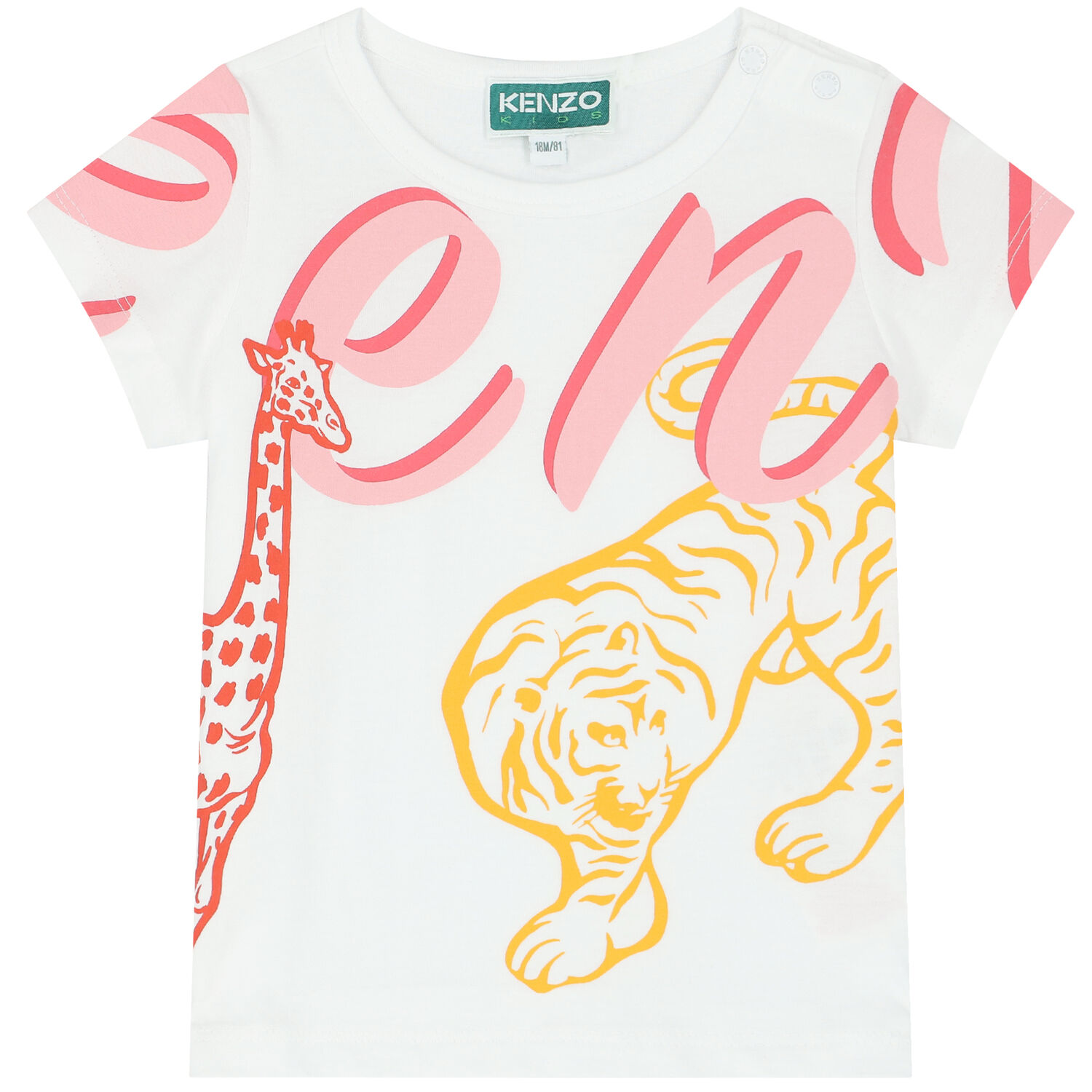 Younger Girls White Logo T-Shirt, 1, hi-res