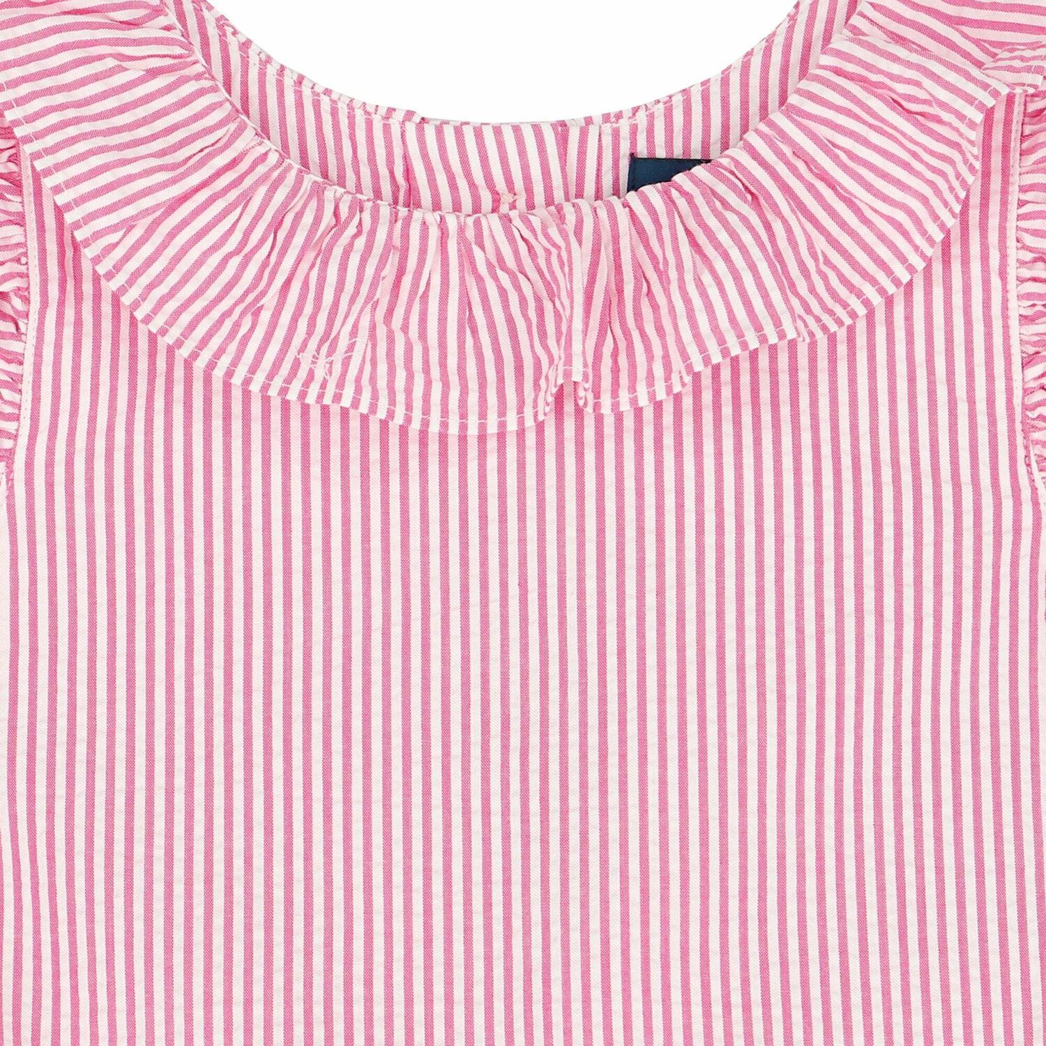 Girls Pink Striped Dress, 1, hi-res