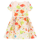 Girls Pink Crystal Special Occasion dress, 1, hi-res