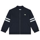Boys White, Green & Navy Blue 3 Piece Tracksuit, 1, hi-res
