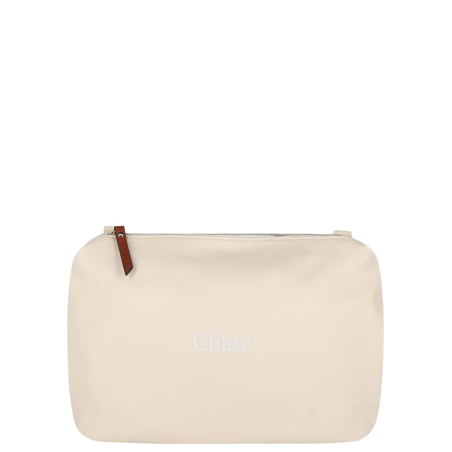 Beige Canvas Logo Changing Bag, 1, hi-res