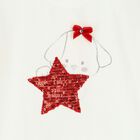 Younger Girls Ivory & Red Sequin Dress, 1, hi-res
