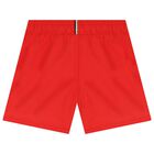 Boys Red Logo Swim Shorts, 4, hi-res