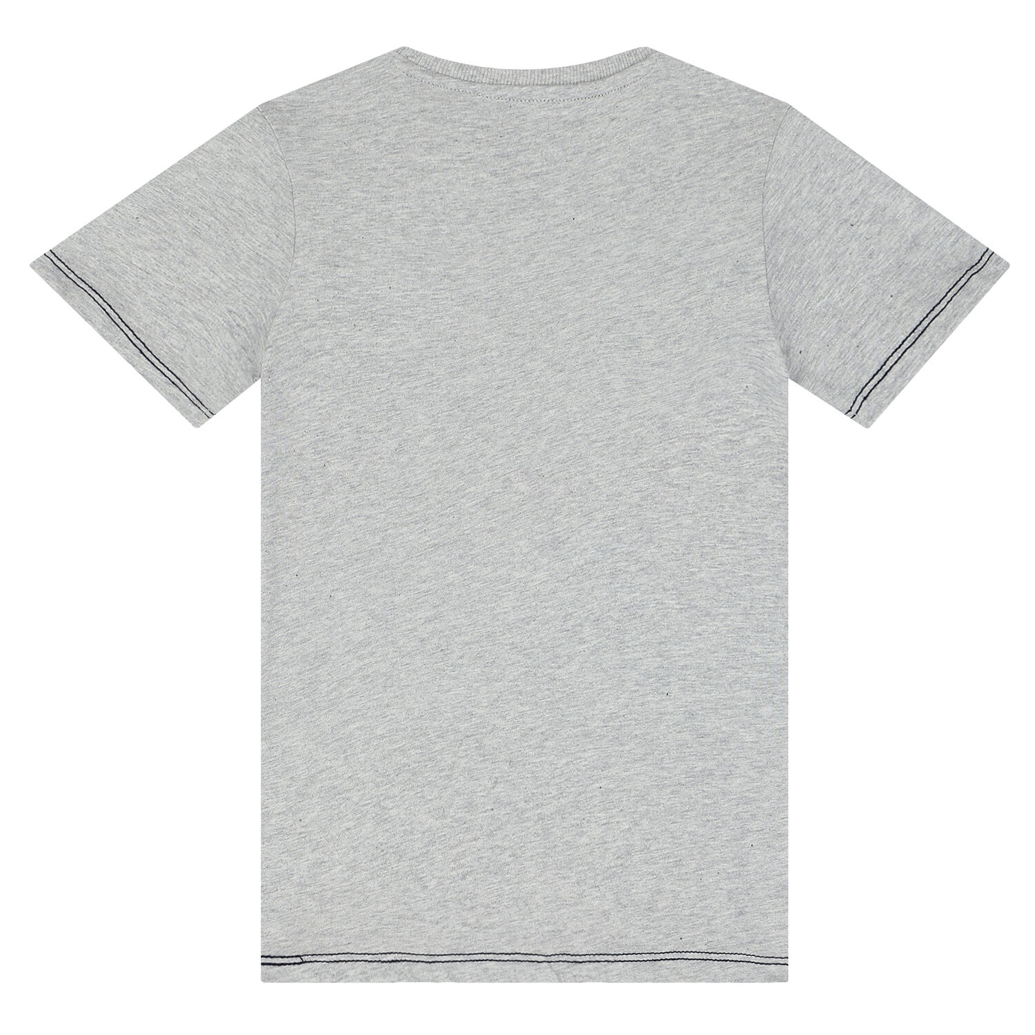 Boys Grey, Navy & Red Logo T-Shirt, 2, hi-res