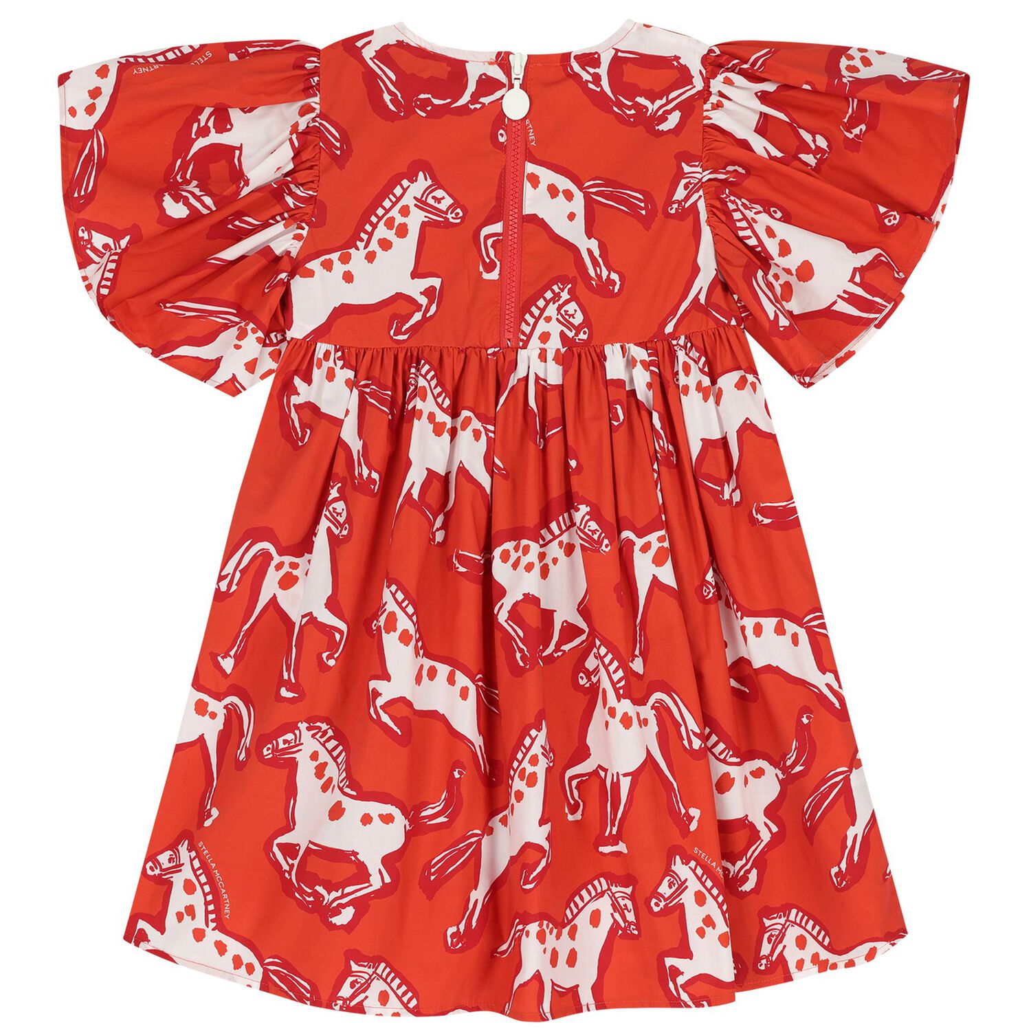 Girls Red Horse Dress, 1, hi-res