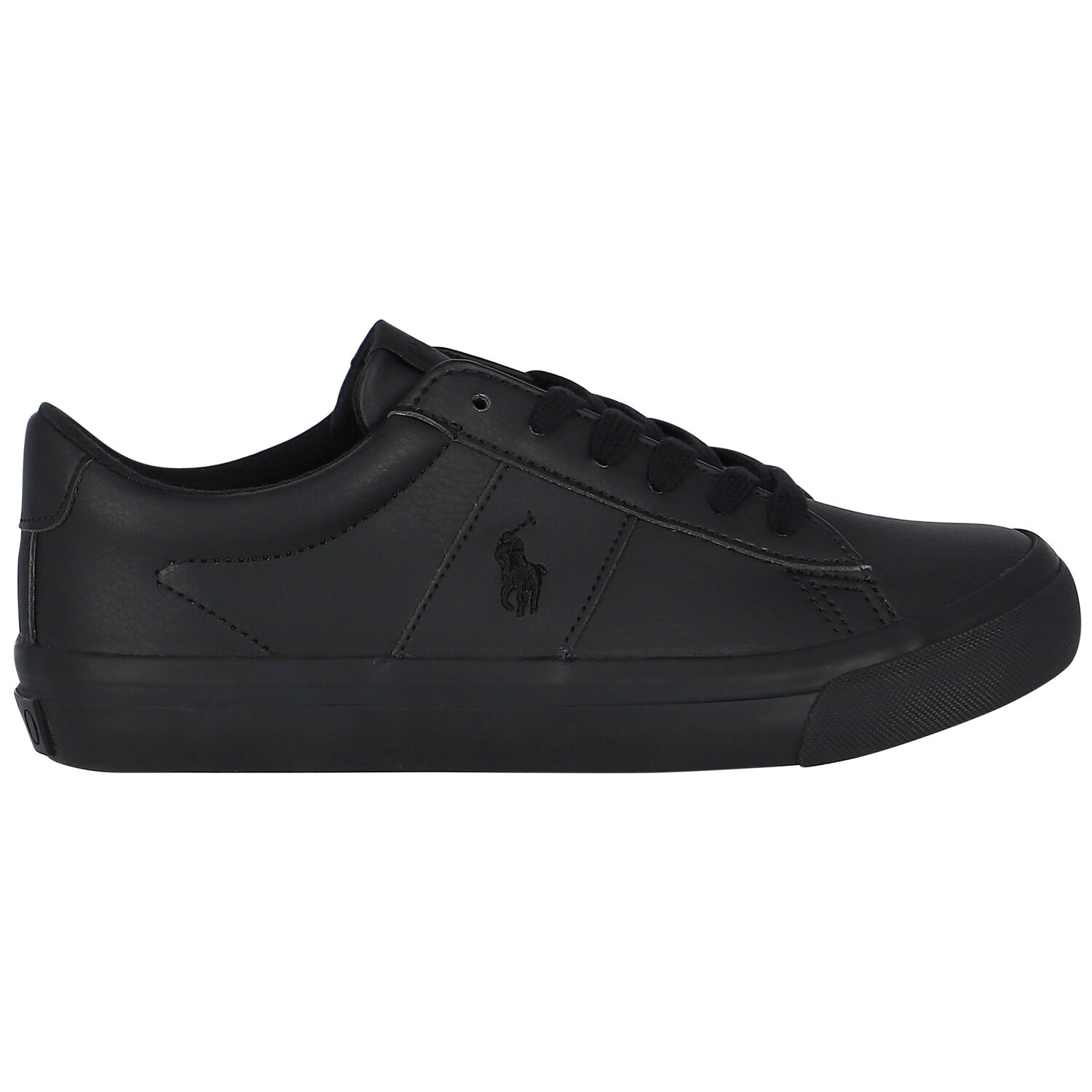 Boys Black Logo Trainers, 1, hi-res