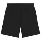 Boys Black Logo Shorts, 1, hi-res