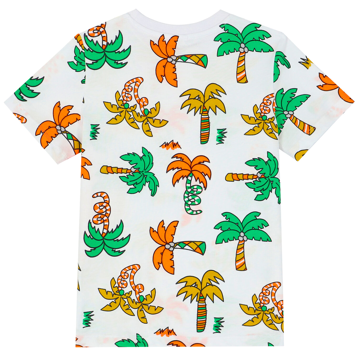 Boys White Palm Tree T-Shirt, 1, hi-res image number null