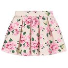 Girls White & Pink Floral Skirt Set, 1, hi-res