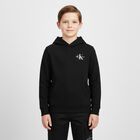 Boys Black Logo Hooded Top, 1, hi-res