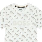 Younger Boys White Logo T-Shirt, 2, hi-res