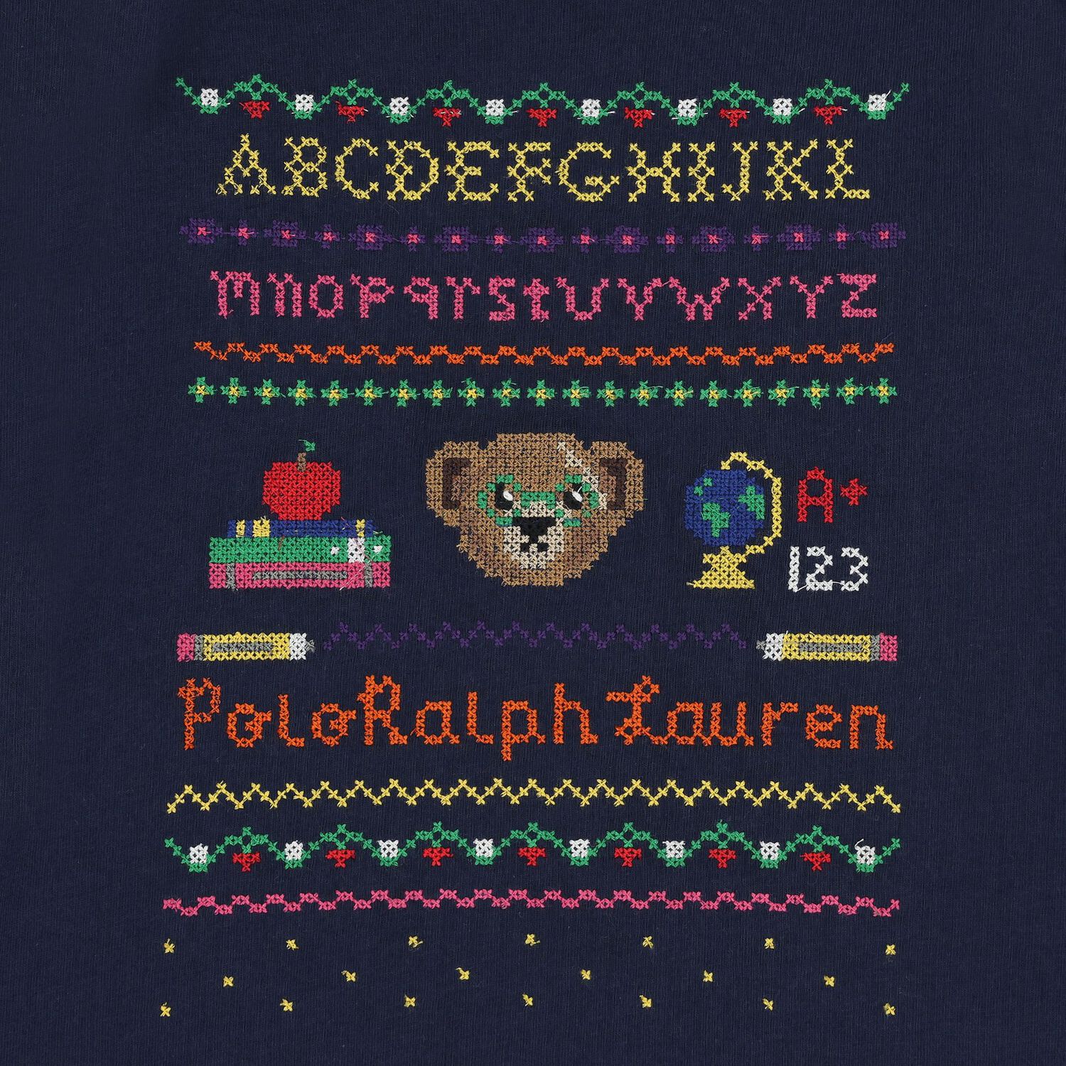 Girls Navy Blue Stitched Long Sleeve Top, 1, hi-res image number null