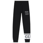 Girls Black Logo Joggers, 1, hi-res