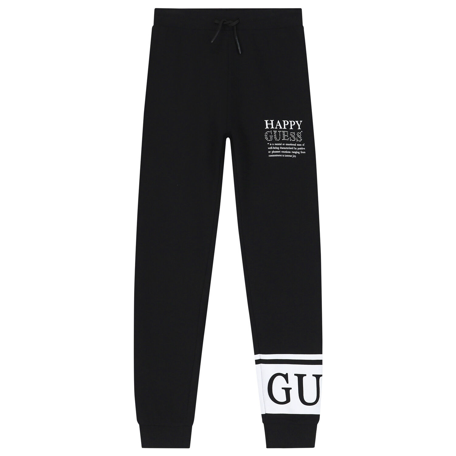 Girls Black Logo Joggers, 1, hi-res image number null