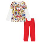 Boys White & Red Logo Tracksuit, 1, hi-res