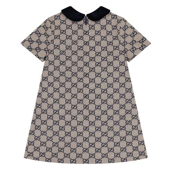 Younger Girls  Beige GG Canvas dress 
