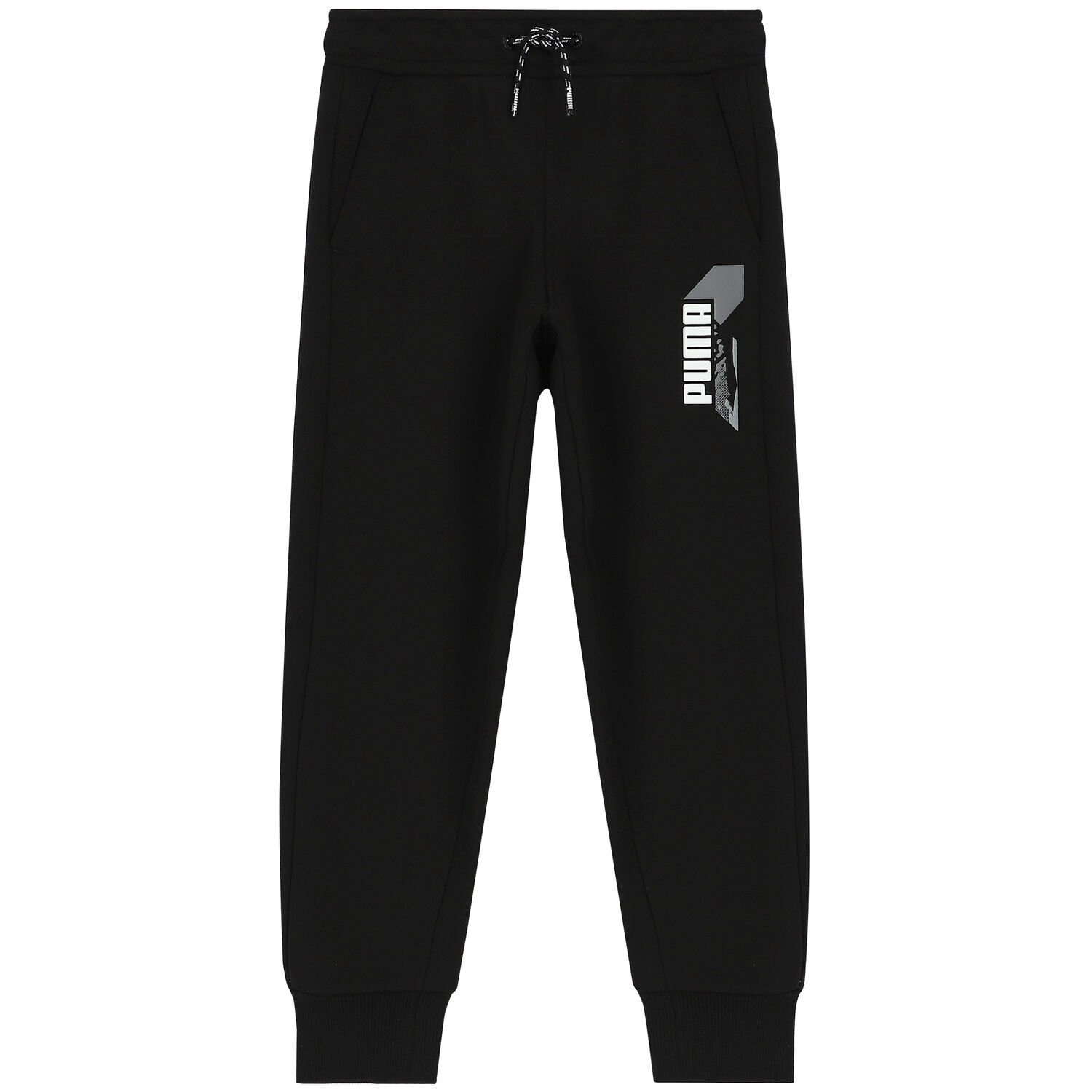 Boys Black Logo Joggers, 1, hi-res