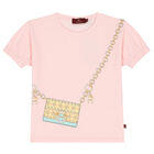 Girls Pink Logo Bag T-Shirt, 1, hi-res