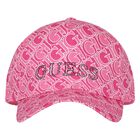 Girls Pink Logo Cap, 1, hi-res