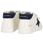 White Logo Leather Trainers, 1, hi-res