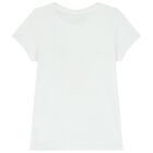 Girls White Logo T-Shirt, 2, hi-res