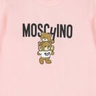 Younger Girls Pink Teddy Bear Logo Sweatshirt, 5, hi-res