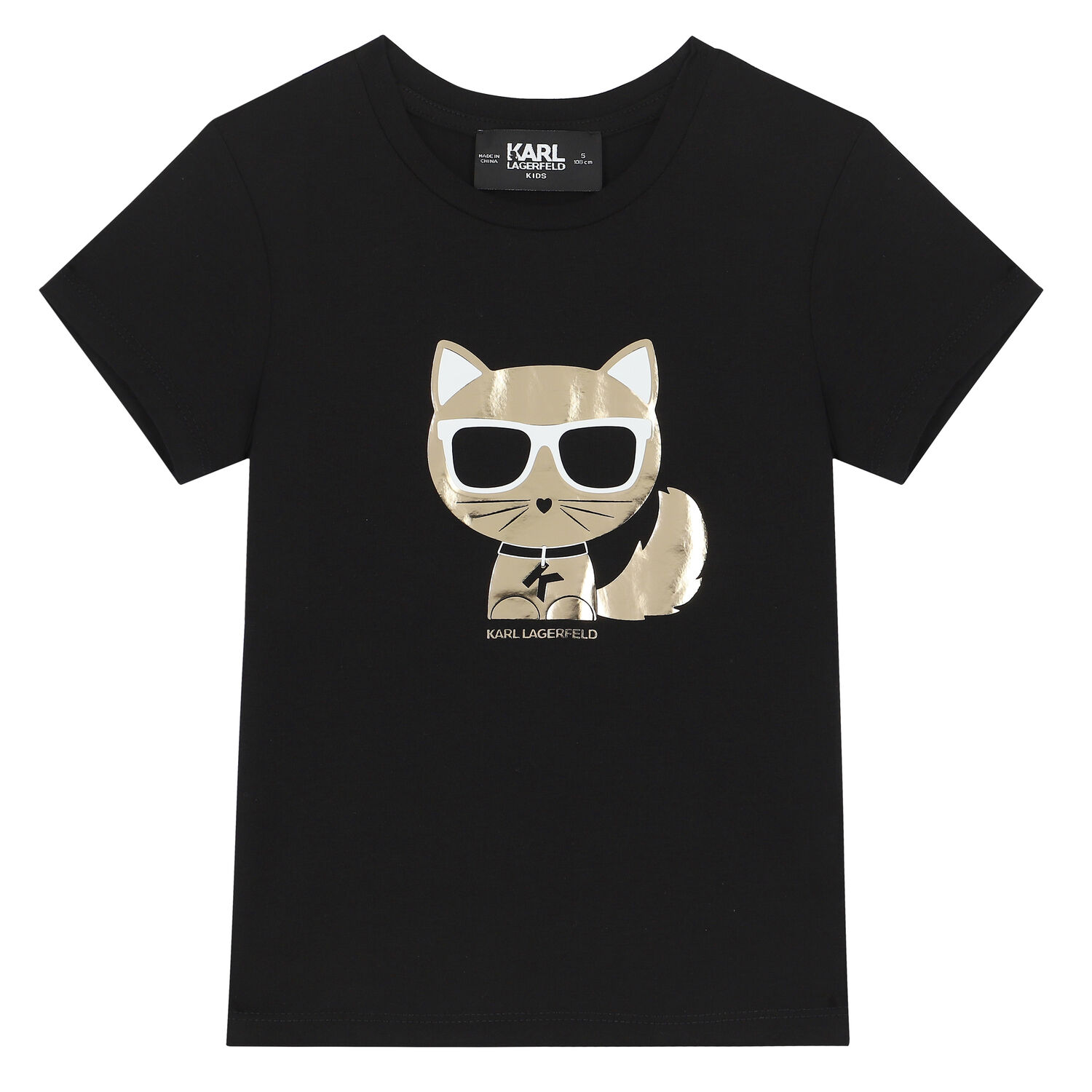 Girls Black Choupette Logo T-Shirt, 1, hi-res
