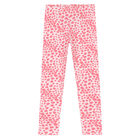 Girls White & Pink Graphic Leggings Set, 1, hi-res