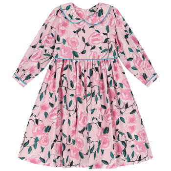 Girls Pink Floral Dress