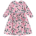 Girls Pink Floral Dress, 1, hi-res