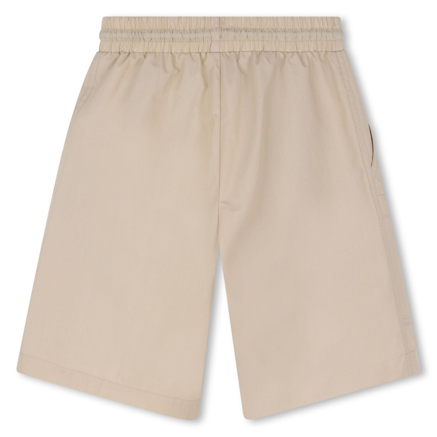 Boys Beige Logo Shorts, 1, hi-res