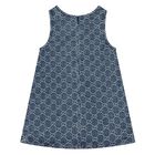 Younger Girls Denim Blue GG Dress, 1, hi-res