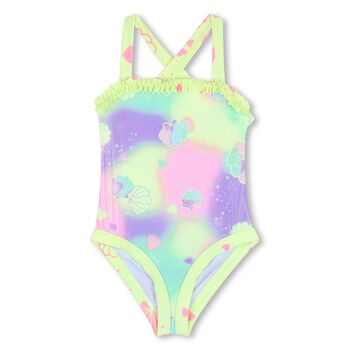Girls Multi-Coloured Sea Shell Swimsuit