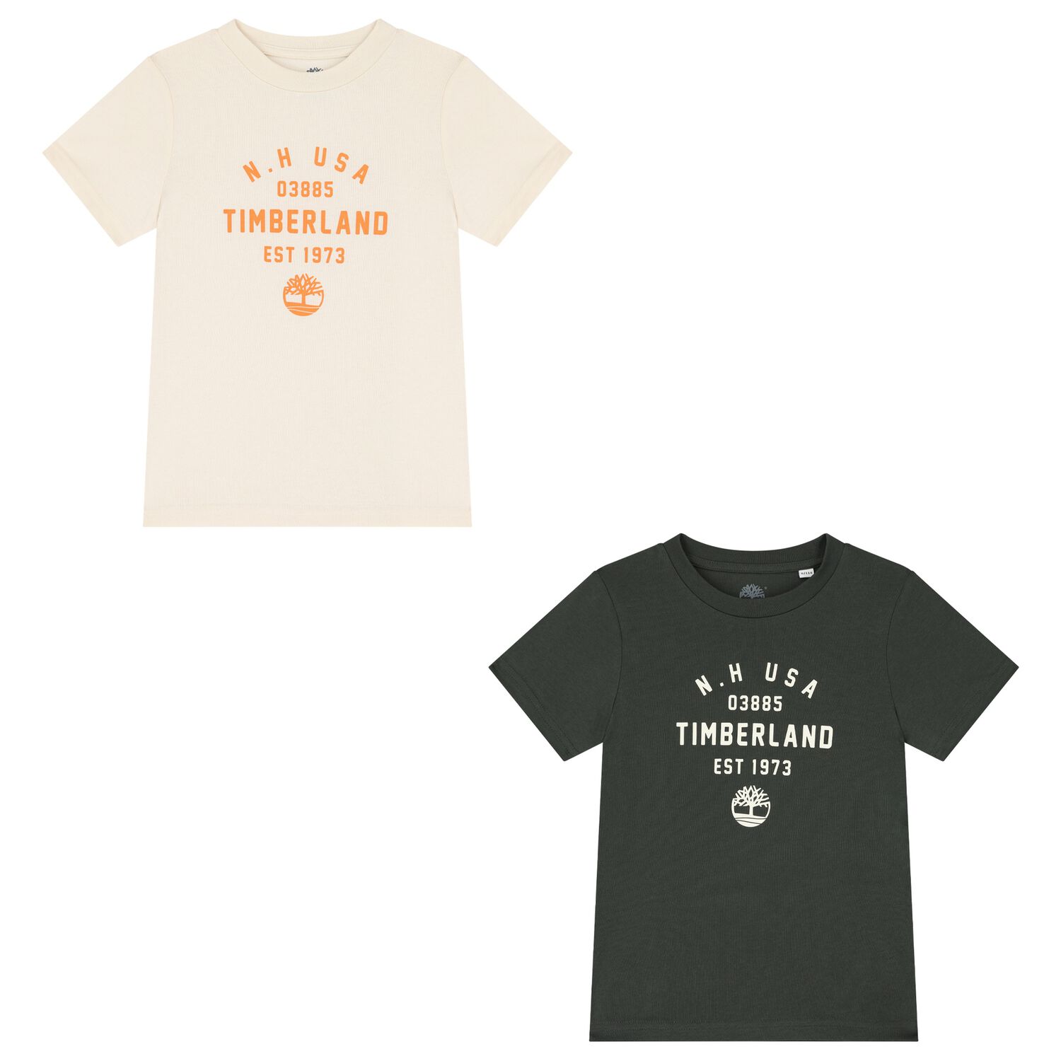 Boys Ivory & Green Logo T-Shirts ( 2-Pack ), 2, hi-res image number null