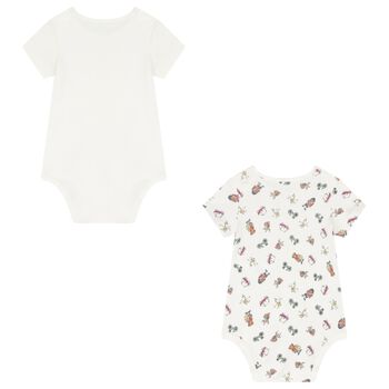 Ivory Polo Bear Bodysuits ( 2-Pack )