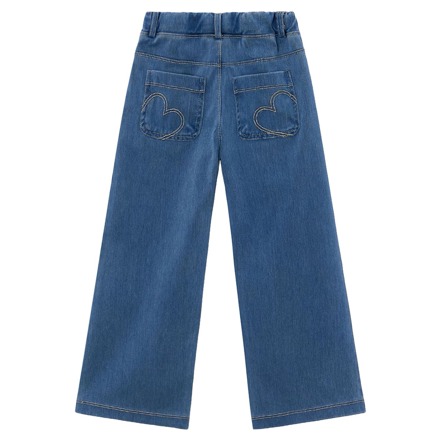 Girls Blue Denim Jeans, 1, hi-res