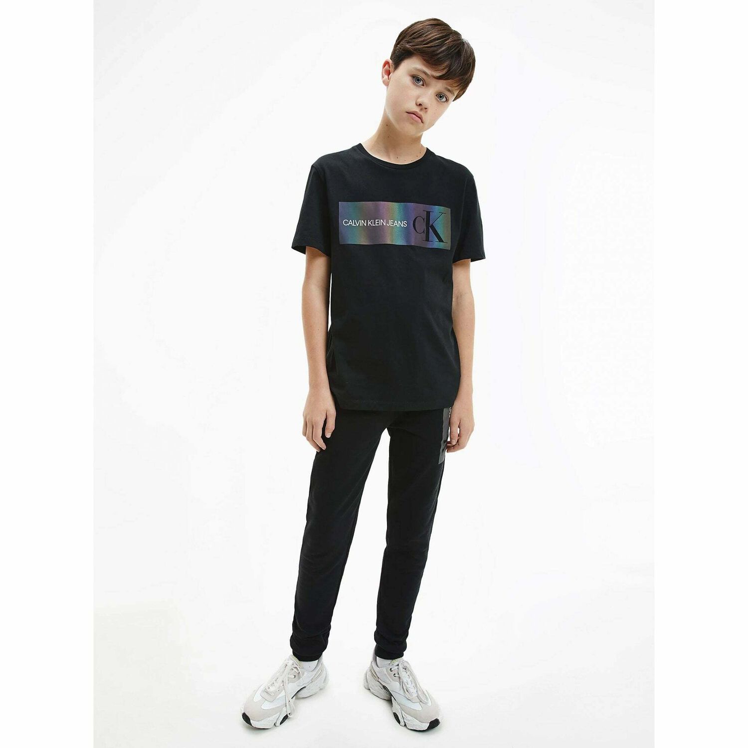 Boys Black Logo Joggers, 1, hi-res image number null