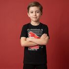 Boys Black Logo T-Shirt, 1, hi-res