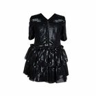 Girls Black Sequin Dress, 1, hi-res