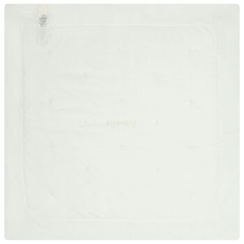 White Teddy Bear Logo Baby Blanket