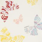 Girls Ivory Zig Zag Bow Dress, 1, hi-res