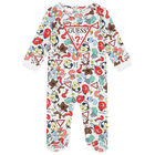 Baby Boys White Logo Babygrow, 1, hi-res