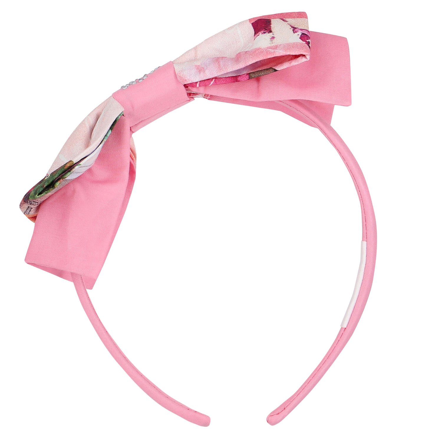 Girls Pink Bow Headband, 1, hi-res